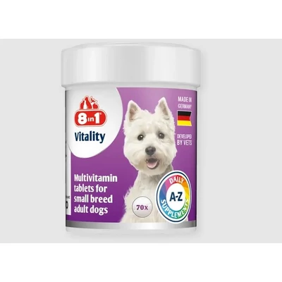 8in1 Vitality Felnőtt kistestű kutyának-  70 db tabl.