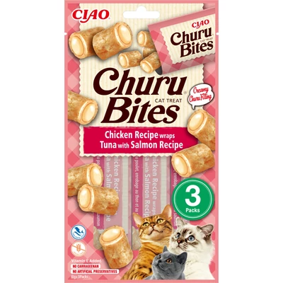 Churu Cat Bites - Tonhal és lazac 3x10 g