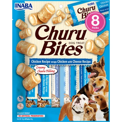 Churu Dog Bites Csirke és Sajt 8x12 g