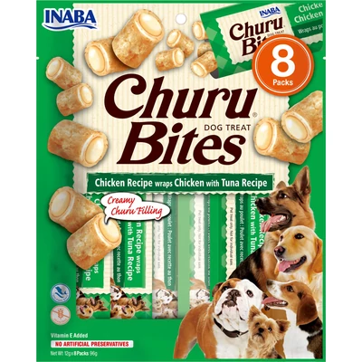 Churu Dog Bites Csirke és Tonhal  8x12 g