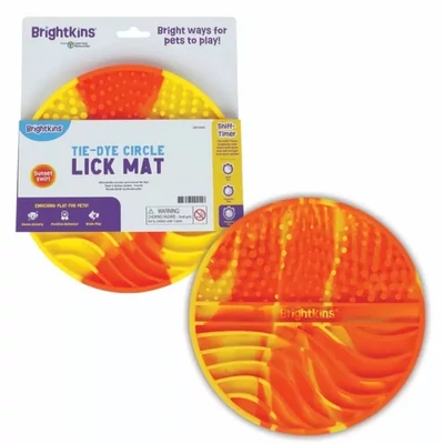 Brightkins Lick Mat tie-dye circle