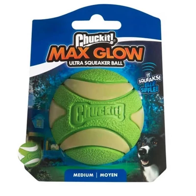 Chuckit Max Glow Ultra Squeaker labda M
