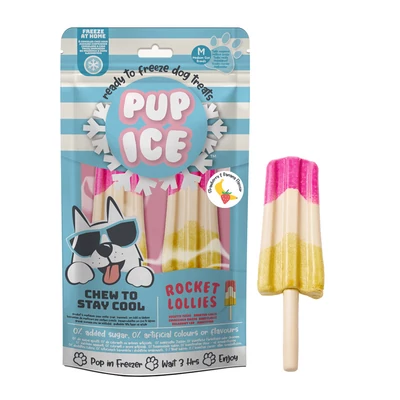 Pup Ice Rocket Lollies Eper&amp;Banán (M) 2 db/90 g