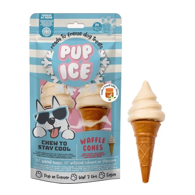 Pup Ice Waffle Cones Vanília&amp;Mogyoróvaj (M) 2db/110 g