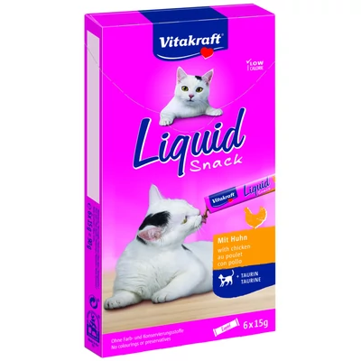 Vitakraft Liquid Snack Csirke &amp;Taurin - 6x15g