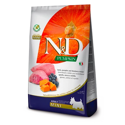 N&amp;D Dog Adult Mini Pumpkin /Bárány,Áfonya,Sütőtök/ 2,5 kg