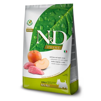 N&amp;D Dog Adult Mini Prime /Vaddisznó,Alma/ 800 g