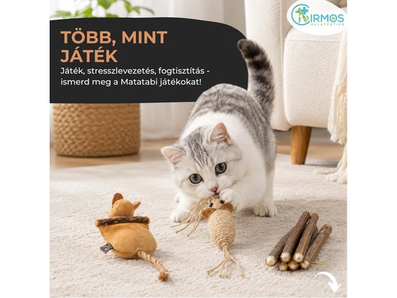 Játék, stresszlevezetés, fogtisztítás – erre jók a matatabi játékok