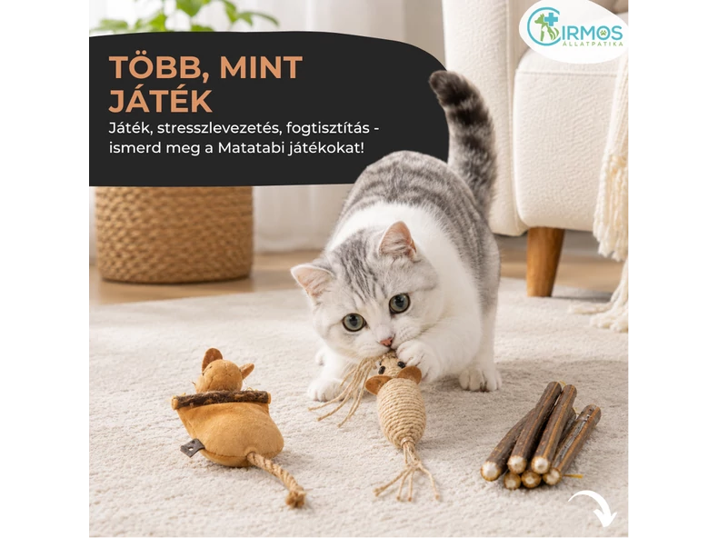 Játék, stresszlevezetés, fogtisztítás – erre jók a matatabi játékok