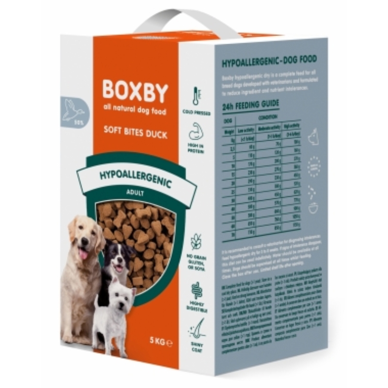 Boxby Hypoallergenic Soft Bites  - Kacsa 5 kg