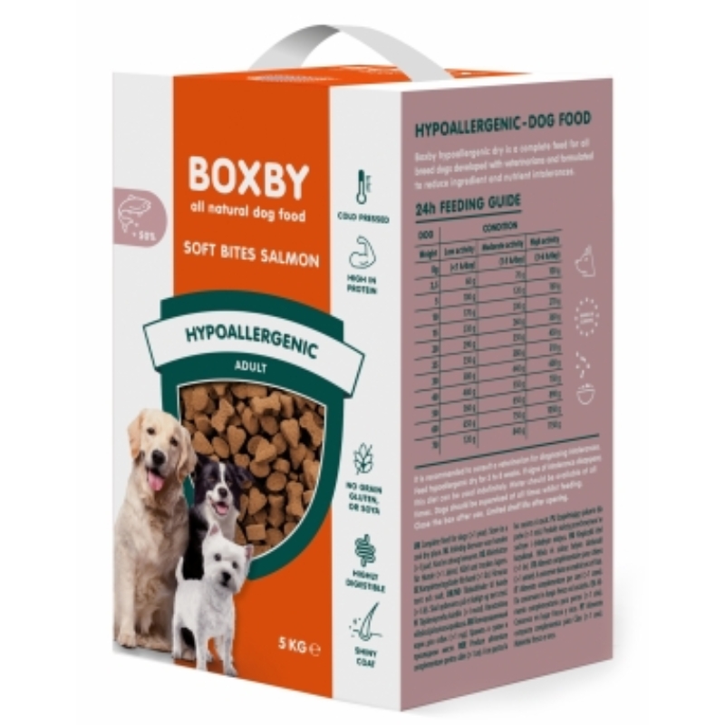Boxby Hypoallergenic Soft Bites  - Lazac 5 kg