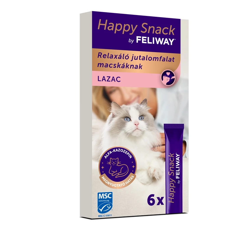Feliway Happy Snack Lazac 6x15g