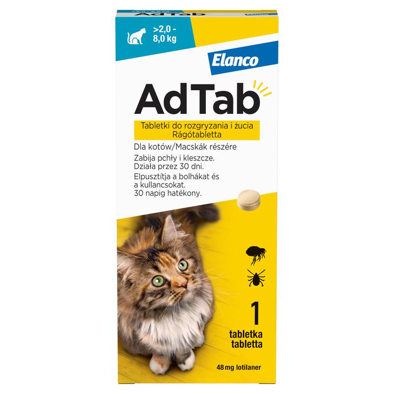 AdTab Rágótabletta Macska 2-8 kg