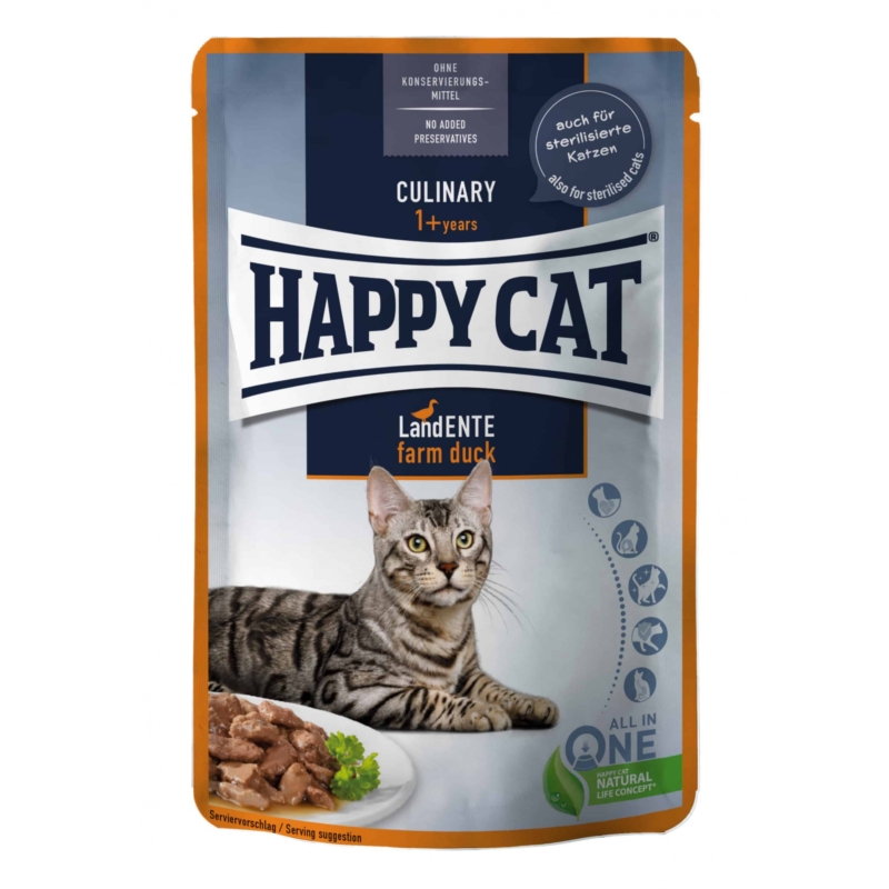 Happy Cat Pouch Szósz Culinary 85g - Kacsa