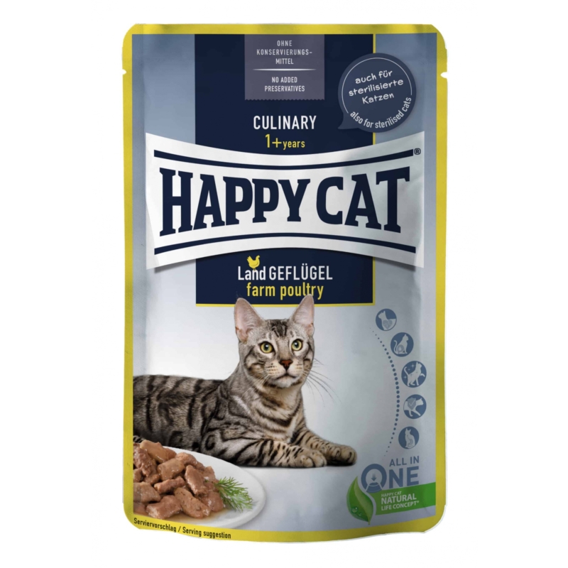 Happy Cat Pouch Szósz Culinary 85g - Baromfi
