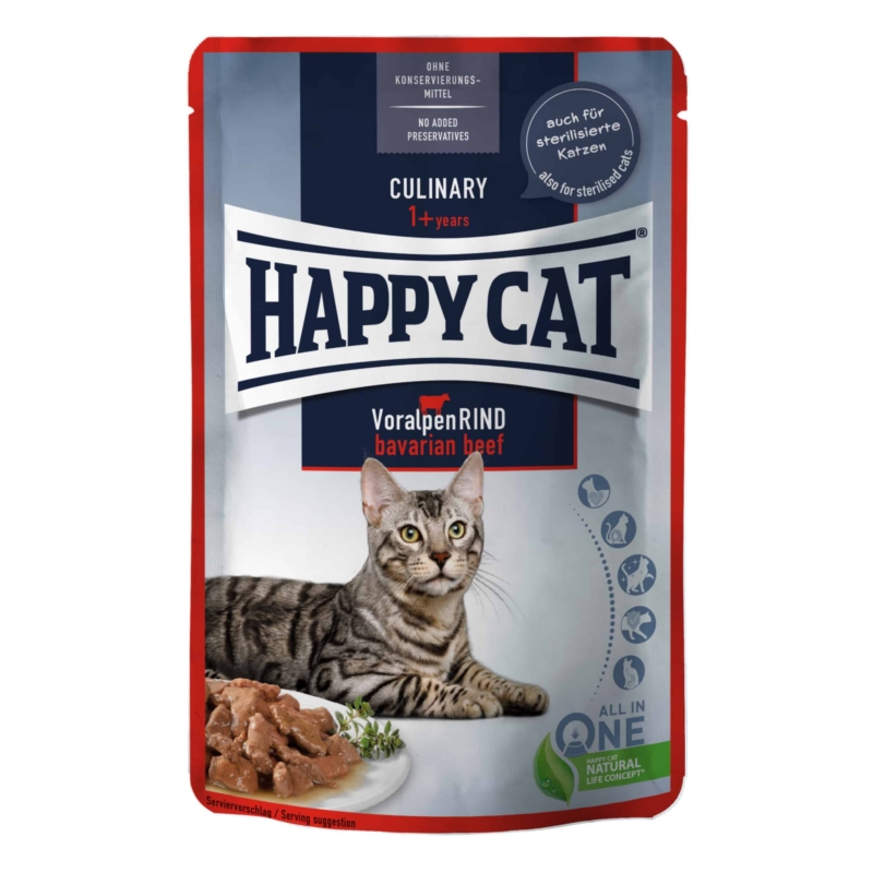 Happy Cat Pouch Szósz Culinary 85g - Marha