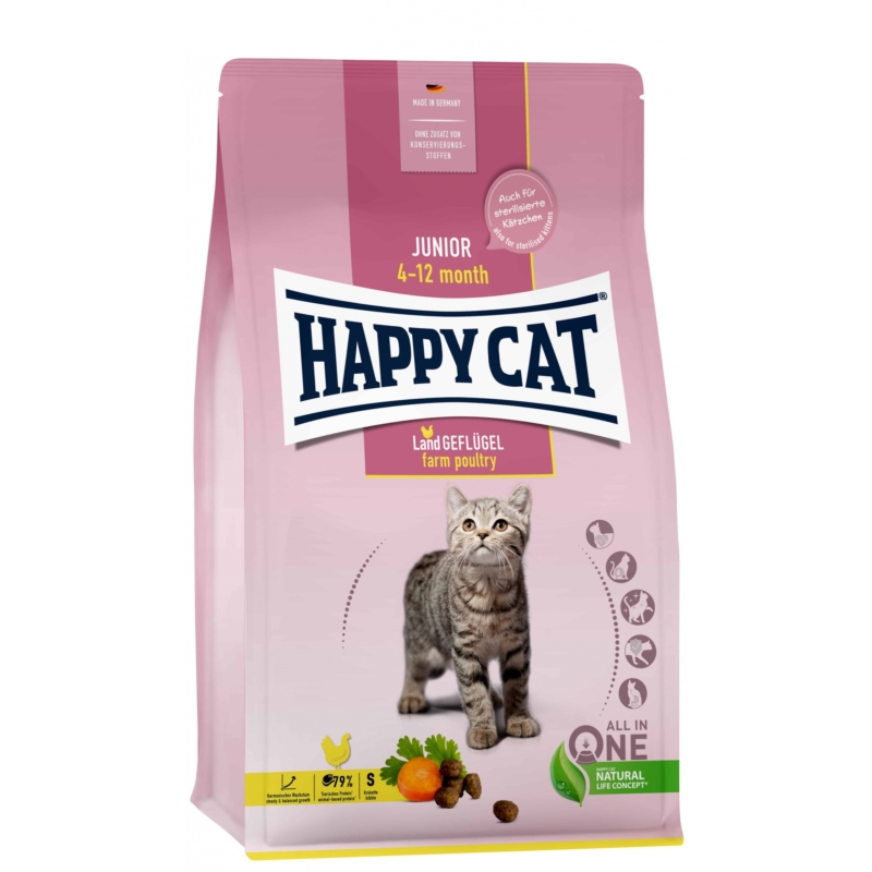 Happy Cat Junior - Baromfi 4 kg