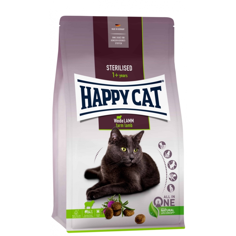 Happy Cat Adult Sterilised - Bárány 1,3 kg
