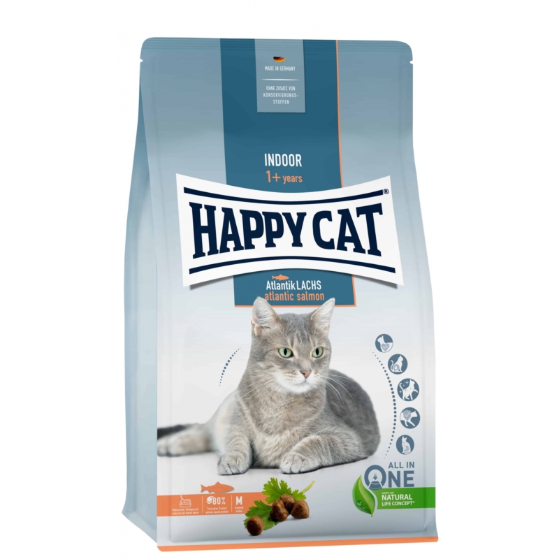 Happy Cat Adult Indoor - Lazac 1,4 kg