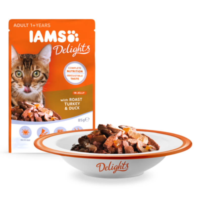 IAMS CAT Adult Szószos csirke-pulyka 85 g