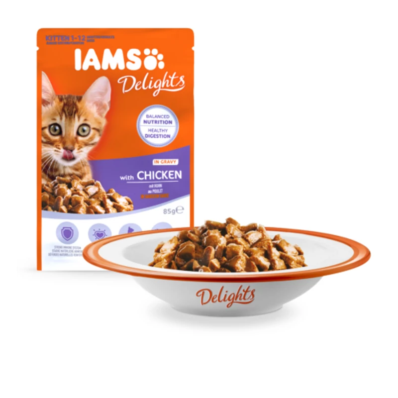 IAMS CAT Kitten Szószos baromfi 85g
