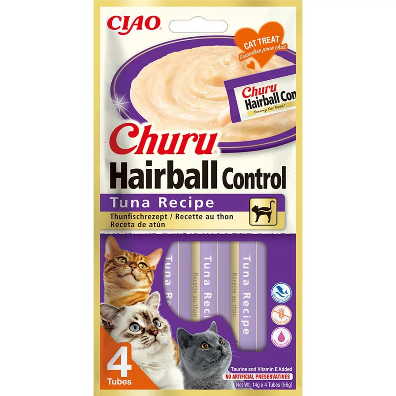 Churu Cat Hairball Tonhal 4x14 g