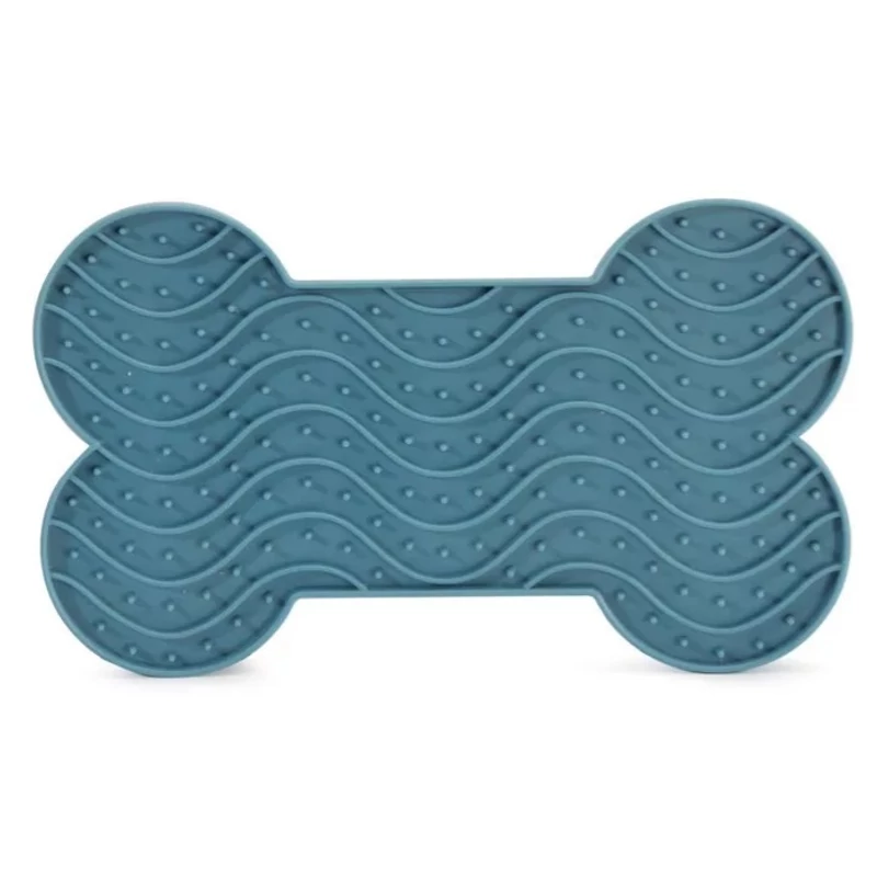 Lick Mat Szilikonos csont alakú nyalogatós tapadókoronggal 15x9 cm