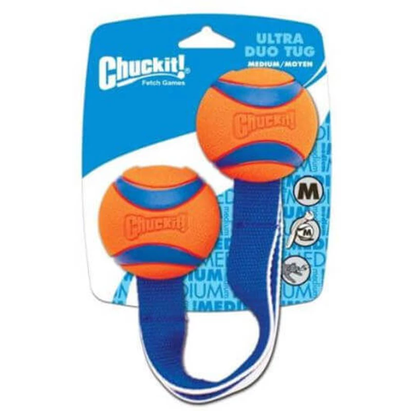 Chuckit! Ultra Duo Tug szalagos labda M 6cm
