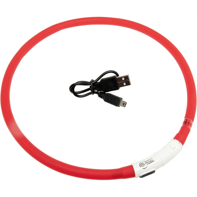 FGO Nyakörv Vil. LED+USB Piros 70 cm