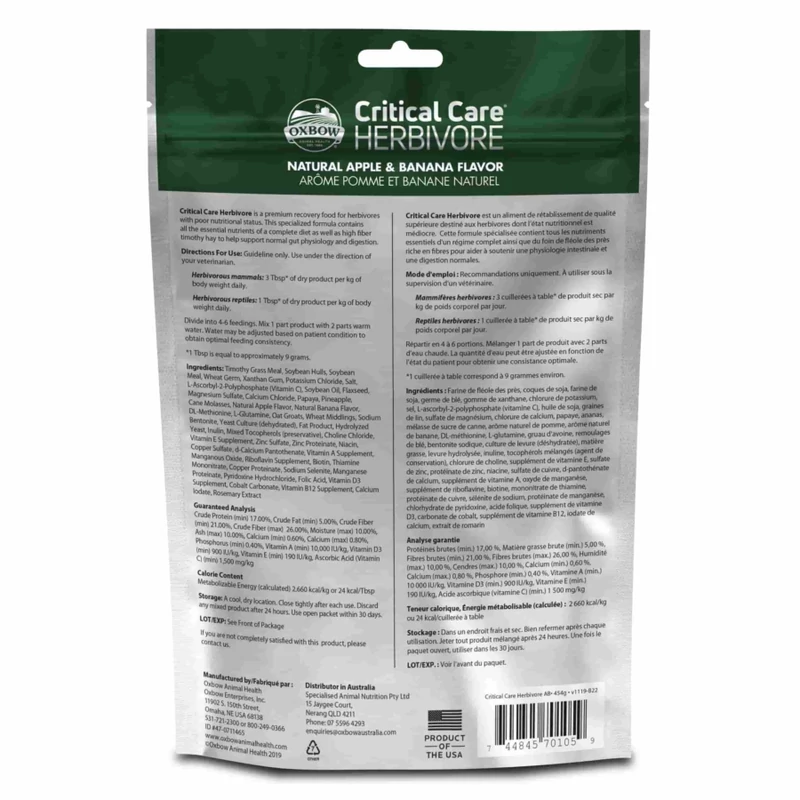 Oxbow Critical Care Anise 454g