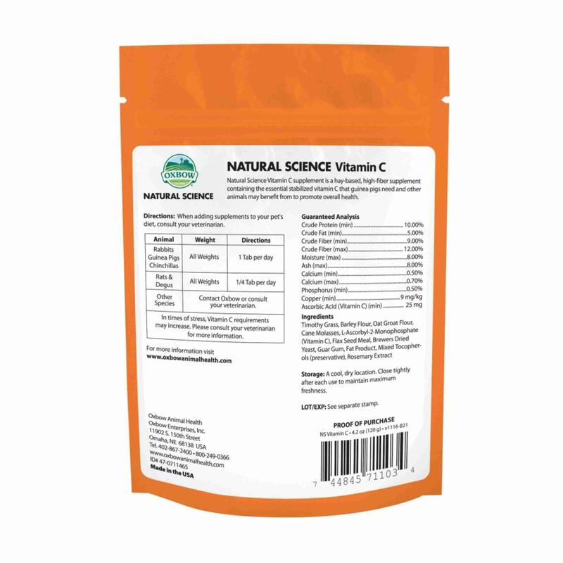 Oxbow Natural Science Vitamin C 120g