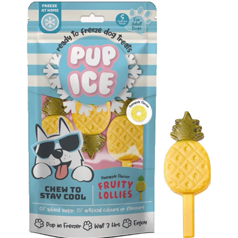 Pup Ice Fruity Lollies Ananász (S) 3 db/90 g