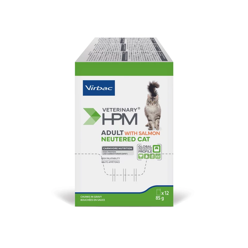 Virbac HPM Cat Adult Neutered - Salmon 85g