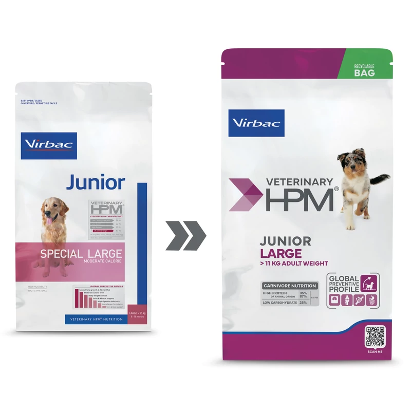 Virbac HPM Junior Dog Special Large 3 kg