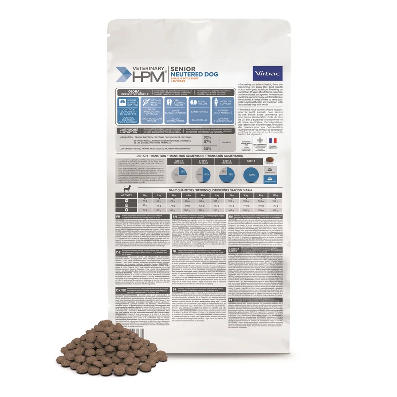 Virbac HPM Senior Neutered Dog Small & Toy 3 kg