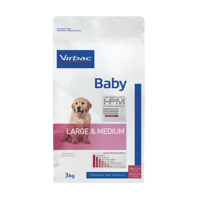 Virbac HPM Baby Dog Large & Medium 3 kg