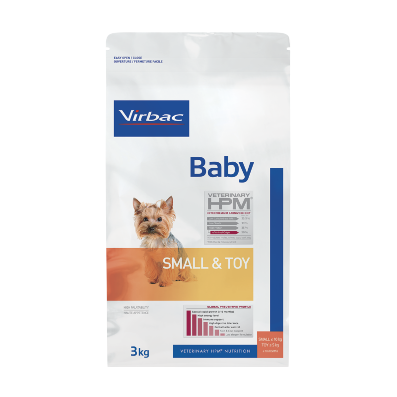 Virbac HPM Baby Dog Small & Toy 3 kg