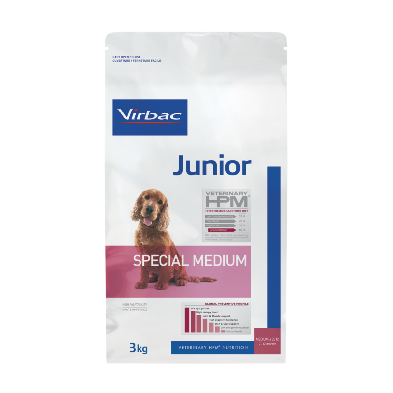 Virbac HPM Junior Dog Special Medium 3 kg