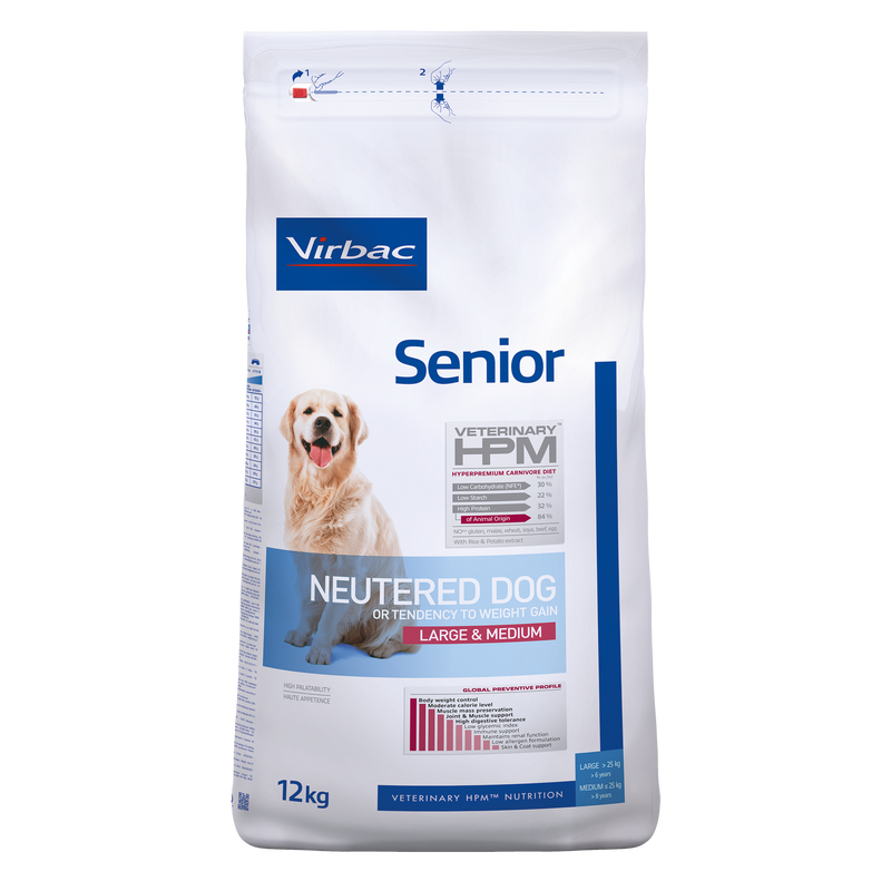 Virbac HPM Senior Neutered Dog Large & Medium 12 kg