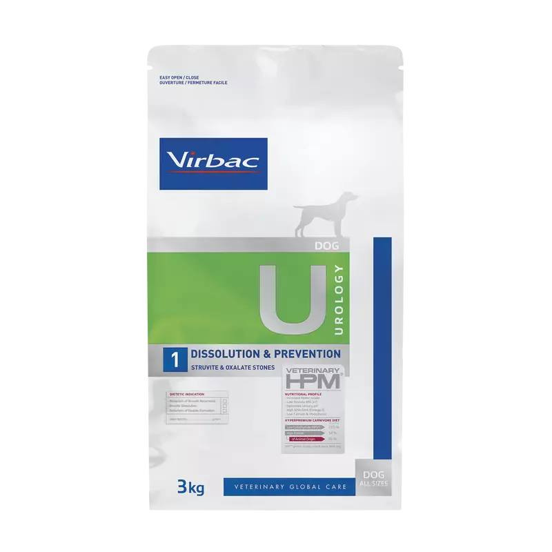 Virbac HPM Diet Dog Urology Dissolution & Prevention 3 kg