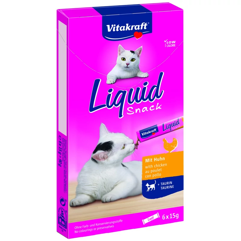 Vitakraft Liquid Snack Csirke &Taurin - 6x15g
