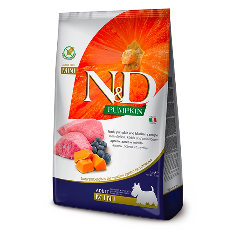 N&D Dog Adult Mini Pumpkin /Bárány,Áfonya,S.tök/ 800 g