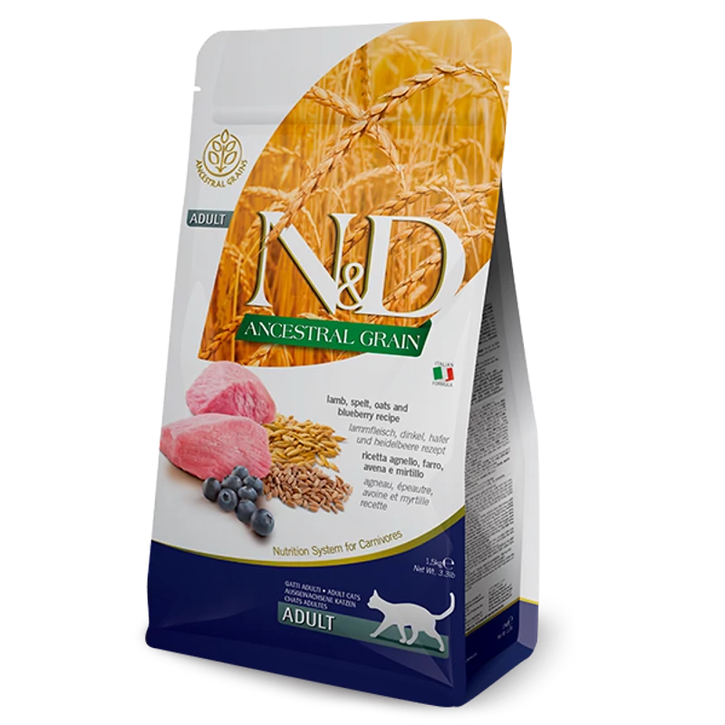 N&D Cat Ancestral Grain /Bárány,Tönköly,Zab/ 1,5 kg