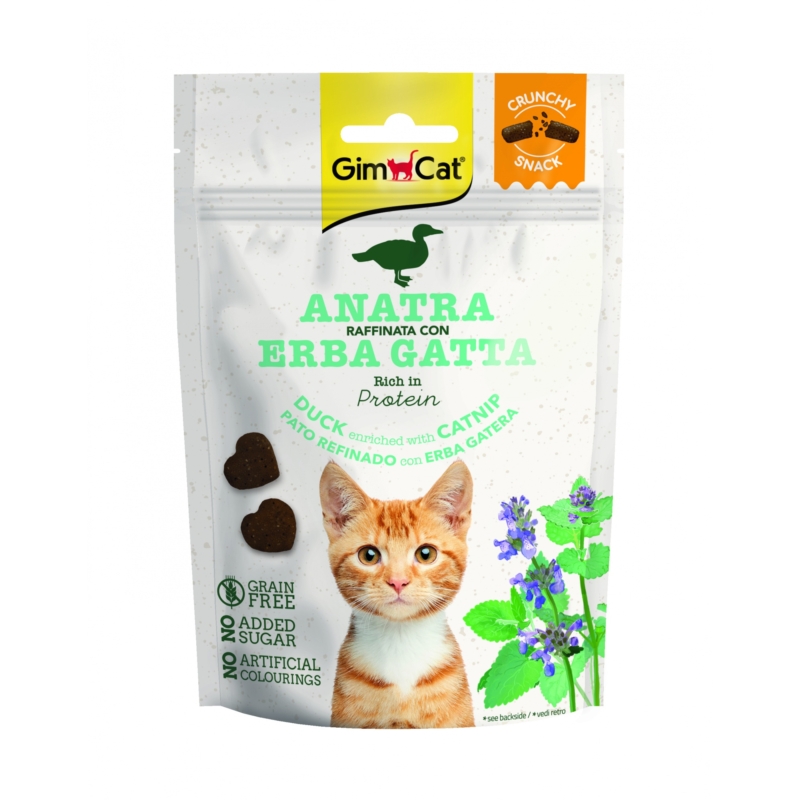 GimCat Snack Ropogós Kacsa Macskamentával 50 g