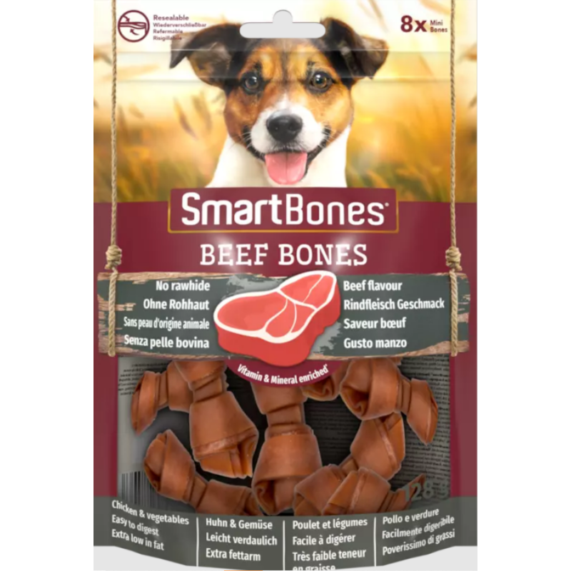 SmartBones Mini Marhahús ízű Csont 8db