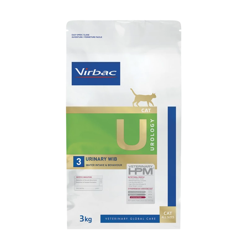 Virbac HPM Diet Cat Urology 3  Urinary WIB 3 kg