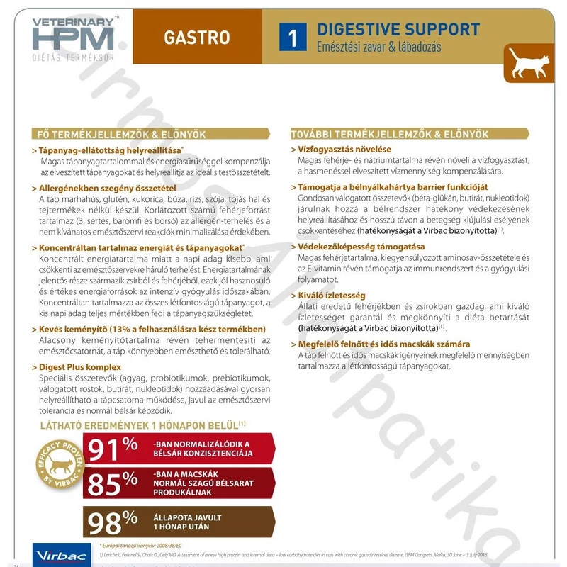Virbac HPM Diet Cat Digestive Support 1,5 kg